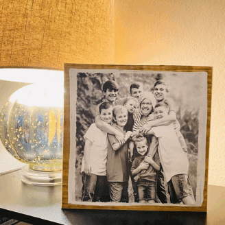 10X10 BLACK AND WHITE PHOTO BLOCK